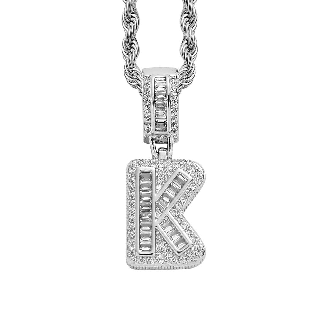 Heritage Architecture - Forever Yours - 18K Gold Ice Zircon Letter Necklace
