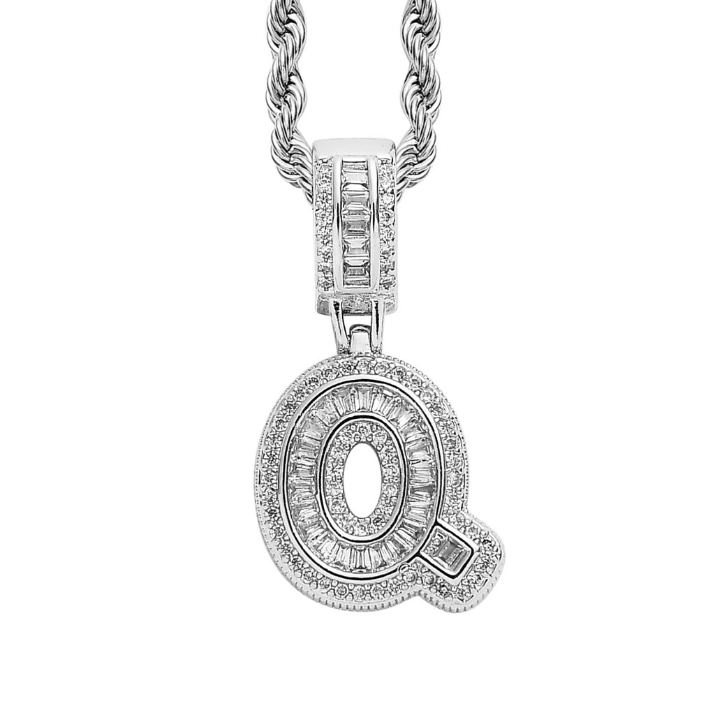 Heritage Architecture - Forever Yours - 18K Gold Ice Zircon Letter Necklace