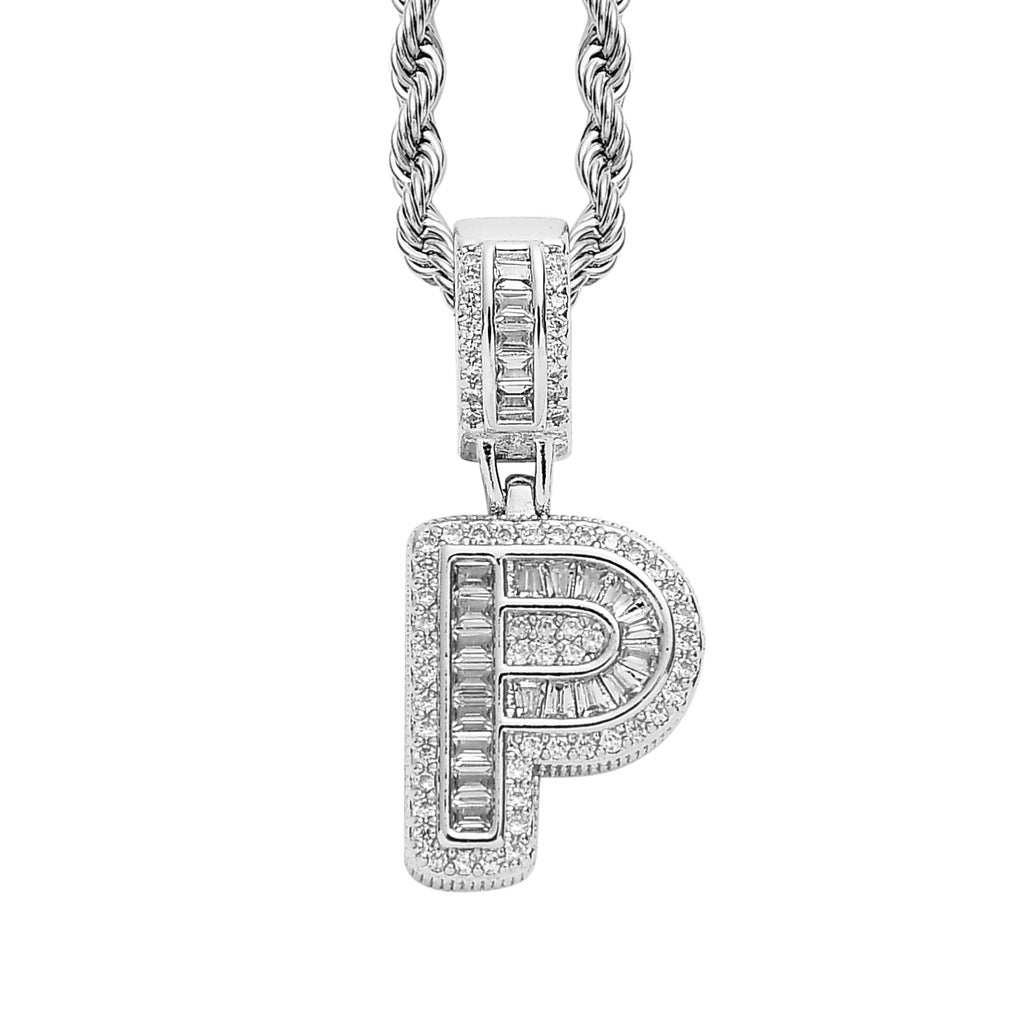 Heritage Architecture - Forever Yours - 18K Gold Ice Zircon Letter Necklace