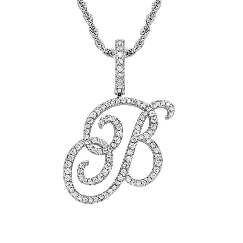 Heritage Architecture - Write My Name - Cursive Zircon Letter Necklace in 18K Gold