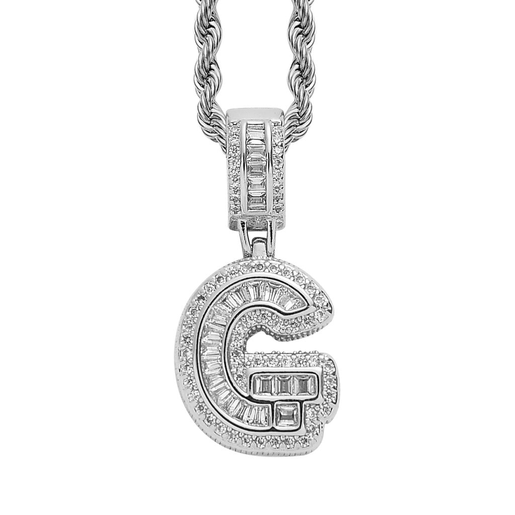 Heritage Architecture - Forever Yours - 18K Gold Ice Zircon Letter Necklace