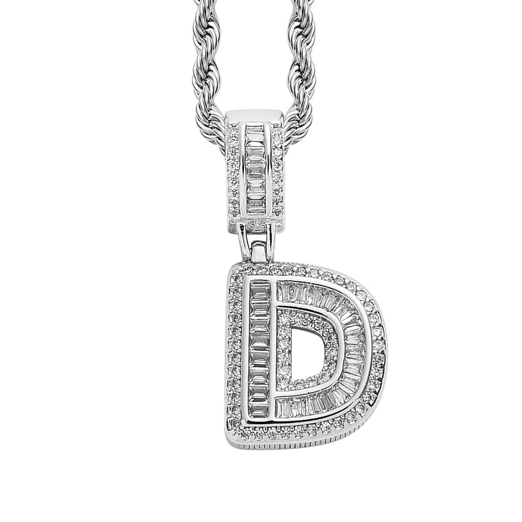 Heritage Architecture - Forever Yours - 18K Gold Ice Zircon Letter Necklace