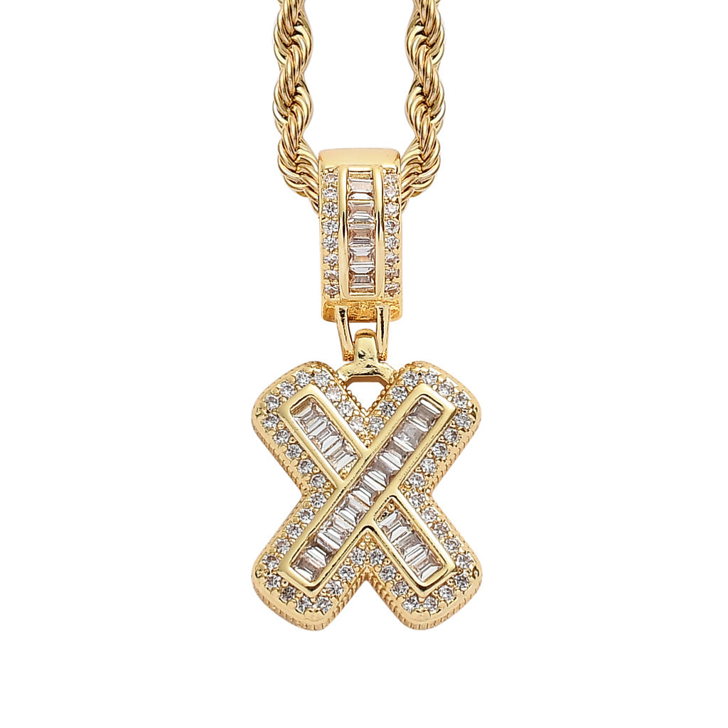 Heritage Architecture - Forever Yours - 18K Gold Ice Zircon Letter Necklace