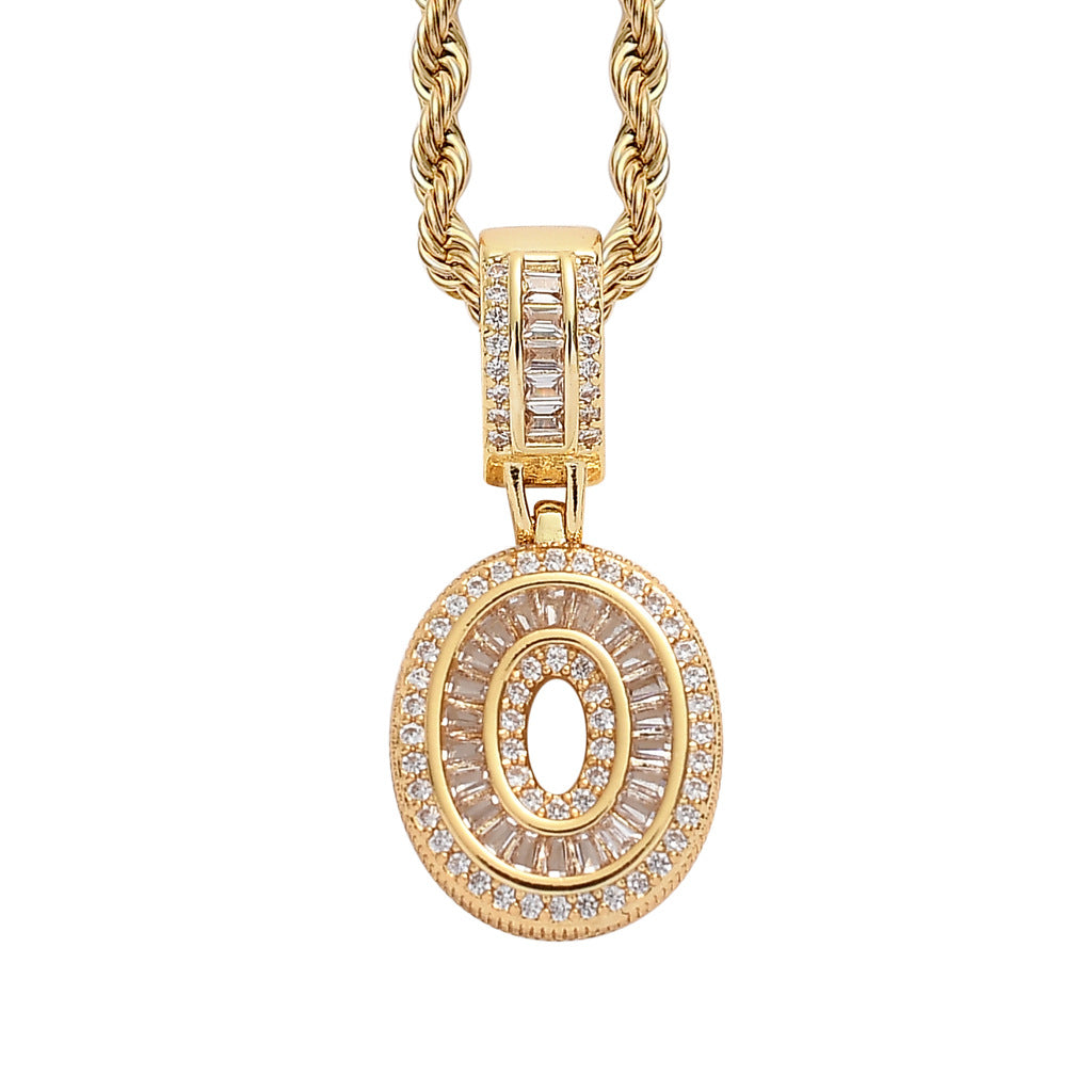 Heritage Architecture - Forever Yours - 18K Gold Ice Zircon Letter Necklace